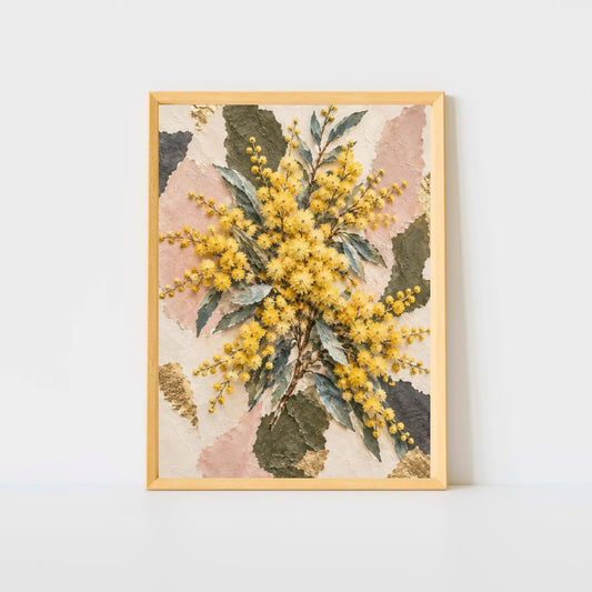 Golden Wattle Australian Native Flower Fine Art Poster