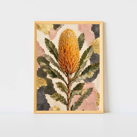 Banksia Australian Native Flower Fine Art Poster