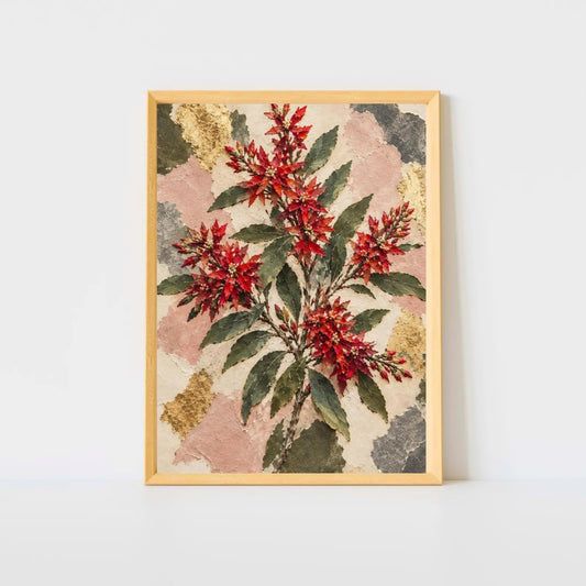 NSW Christmas Bush Australian Native Flower Fine Art Poster