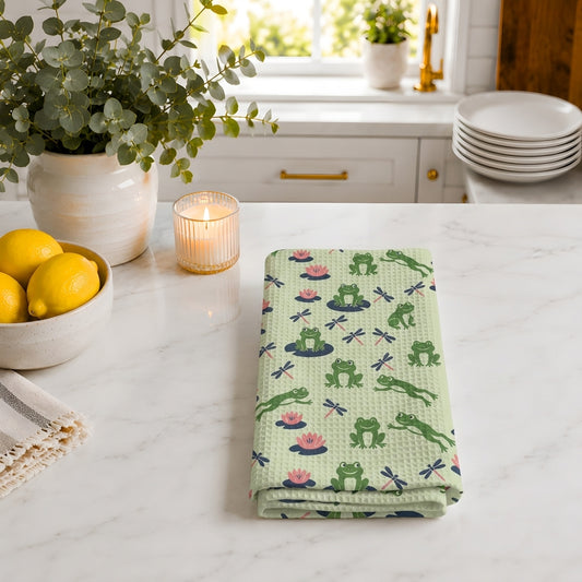 Frog Pond Tea Towel | Quick-Dry Microfibre Kitchen Towel