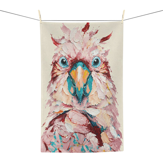 Cockatoo Watercolour Tea Towel | Quick-Dry Microfibre Kitchen Towel