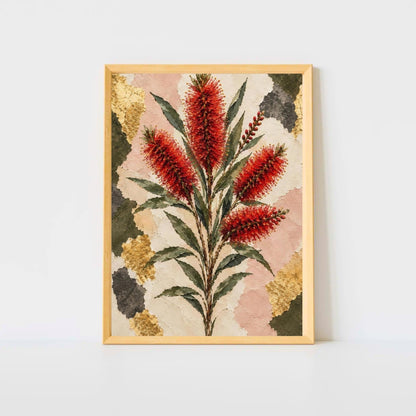 Bottlebrush Australian Native Flower Fine Art Poster