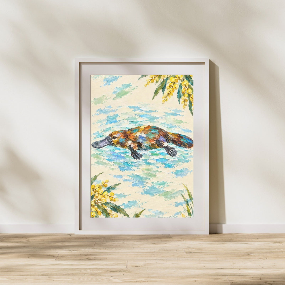 Platypus Painted Australian Animal Fine Art Poster
