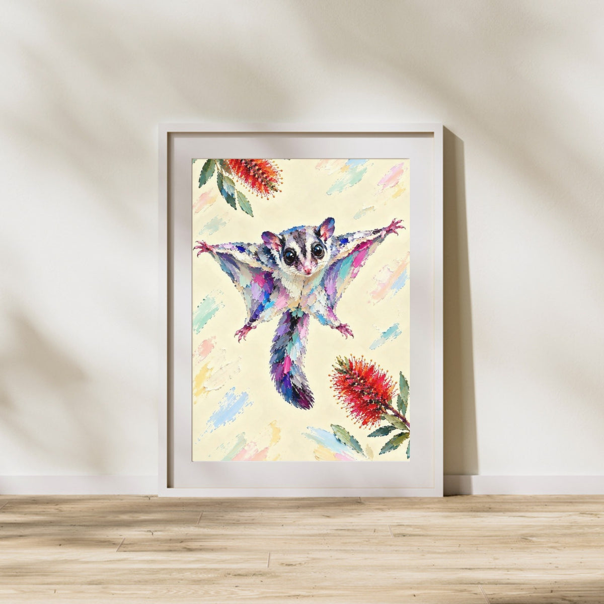 Sugar Glider Painted Australian Animal Fine Art Poster