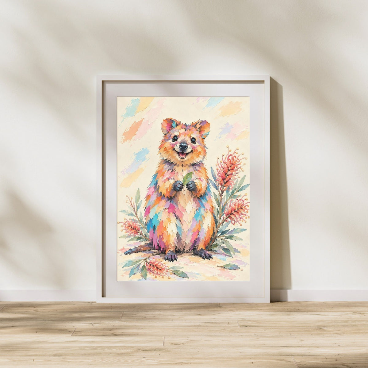 Quokka Painted Australian Animal Fine Art Poster