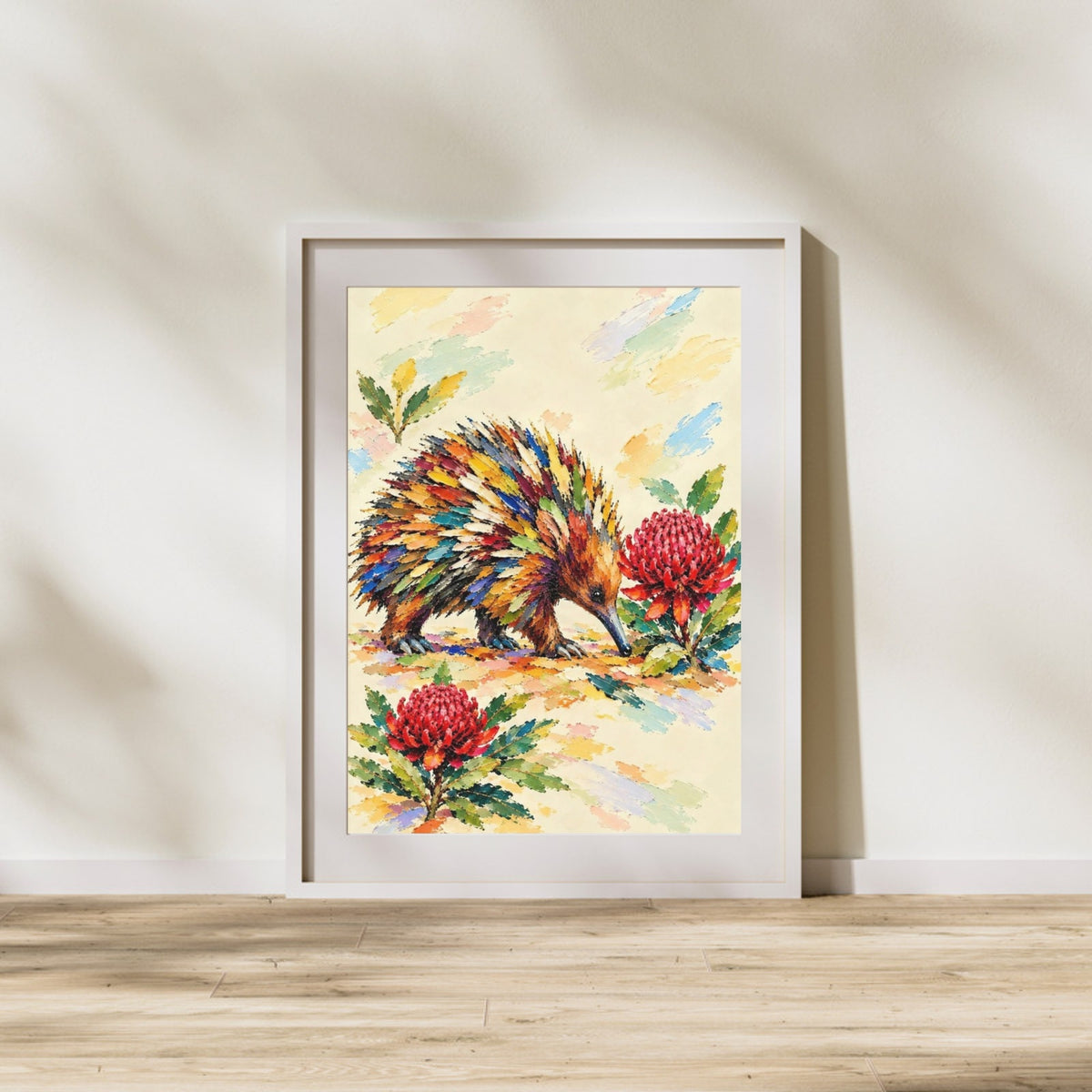 Echidna Painted Australian Animal Fine Art Poster
