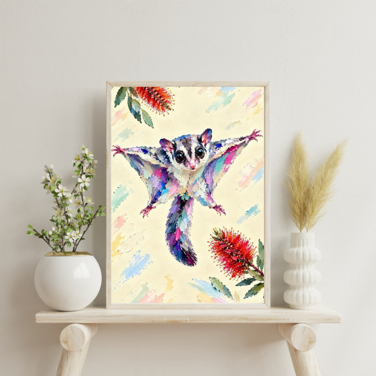 Sugar Glider Painted Australian Animal Fine Art Poster
