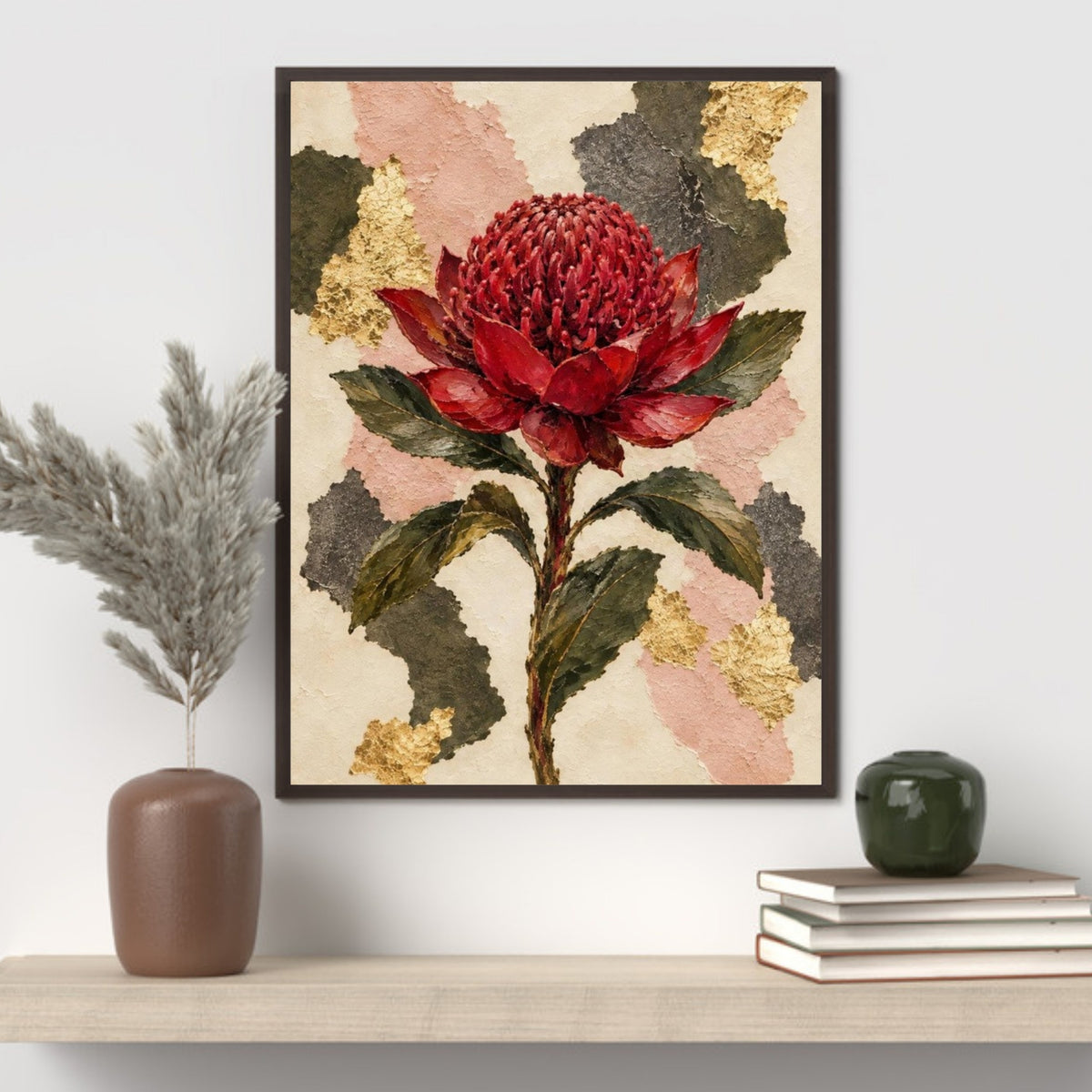 Waratah Australian Native Flower Fine Art Poster