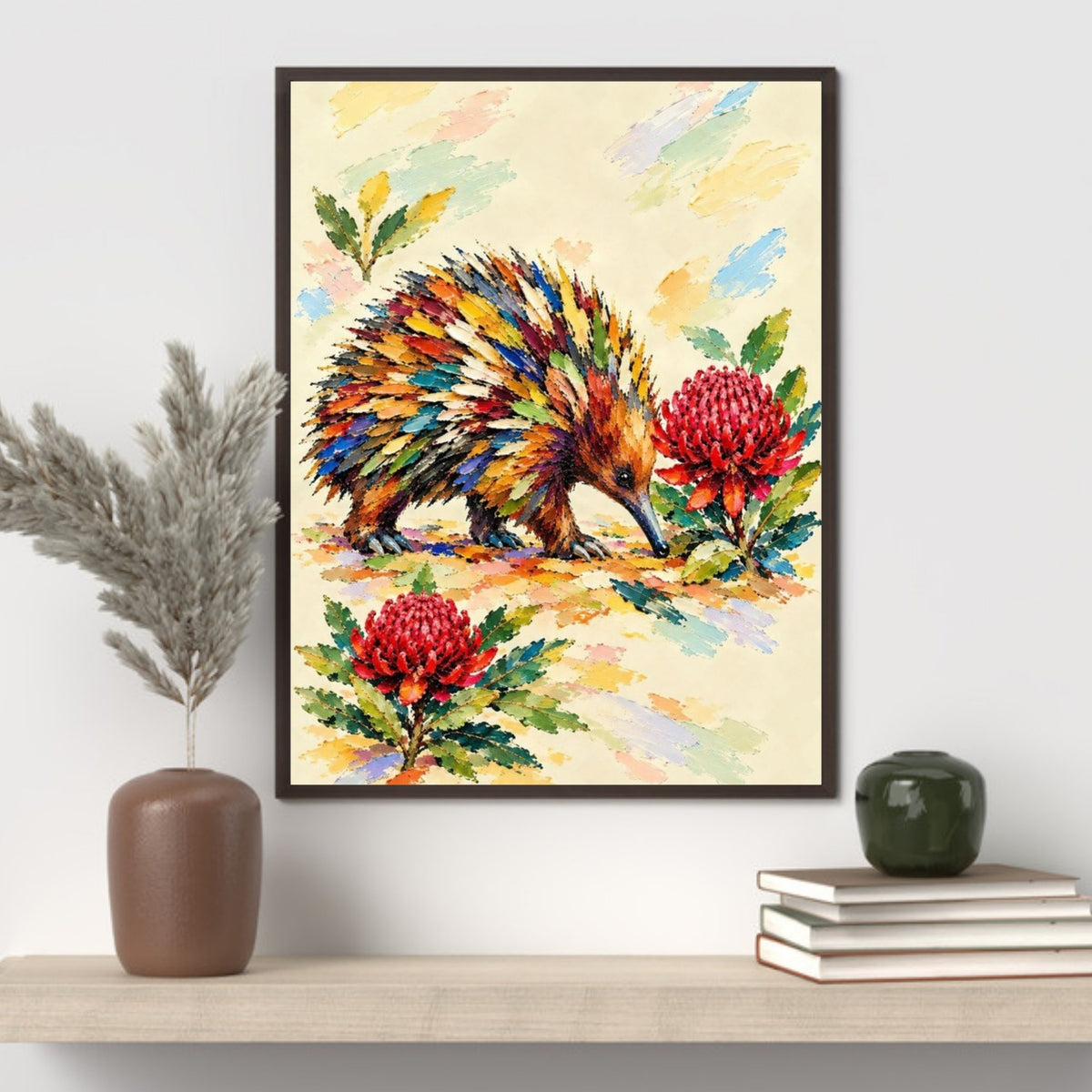 Echidna Painted Australian Animal Fine Art Poster