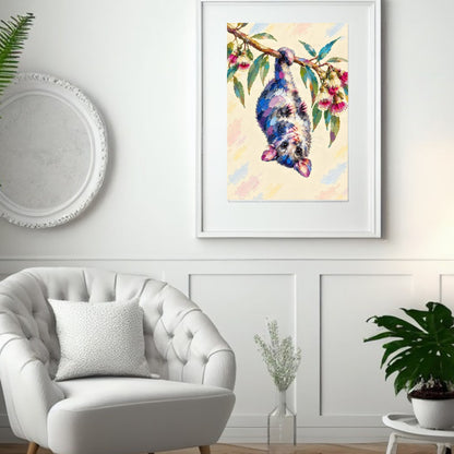 Possum Painted Australian Animal Fine Art Poster