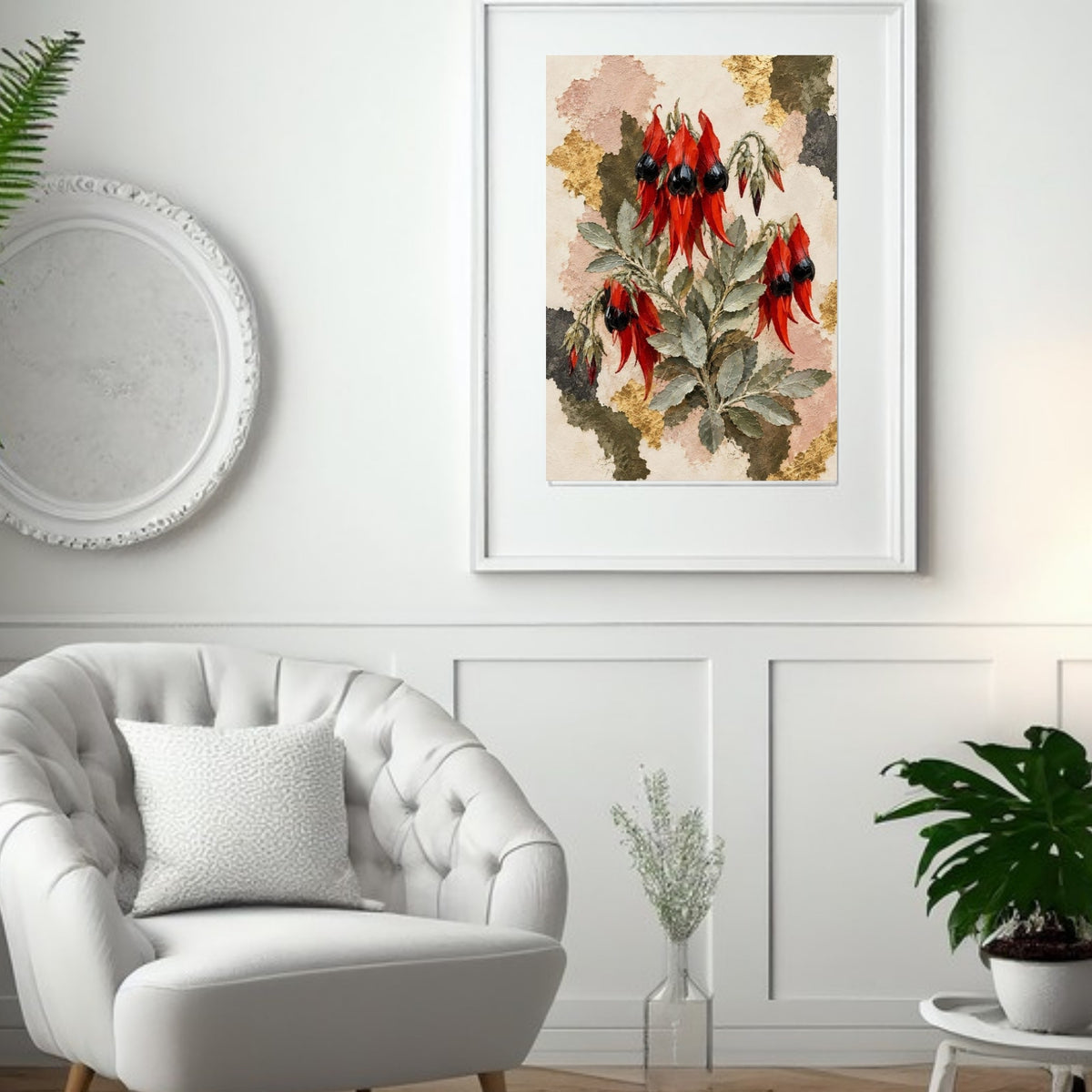 Sturt's Desert Pea Australian Native Flower Fine Art Poster