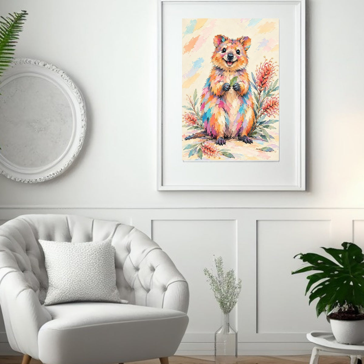 Quokka Painted Australian Animal Fine Art Poster