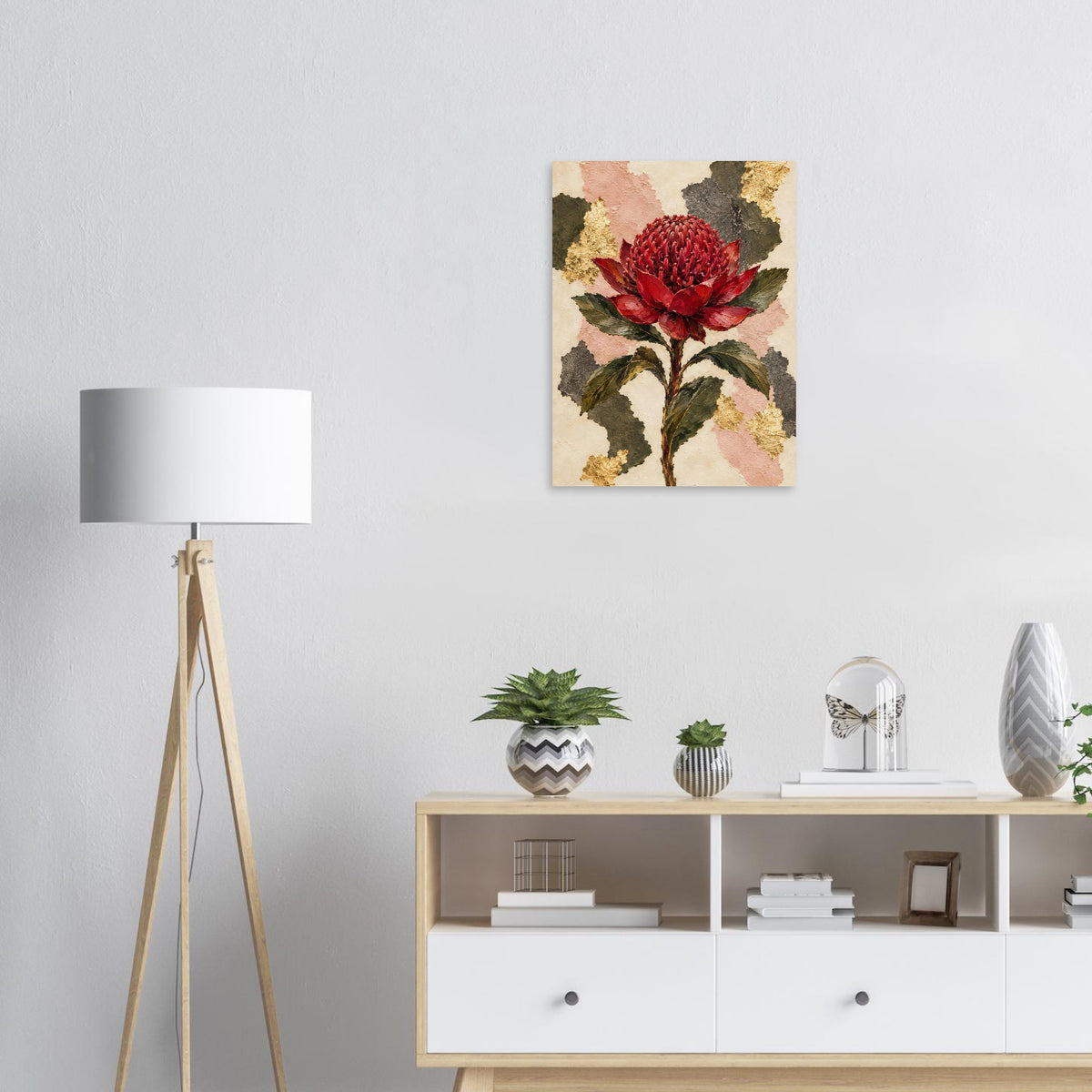 Waratah Australian Native Flower Fine Art Poster