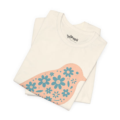 Little Bird, Big Charm — Floral Spring Bird Unisex Graphic Tee