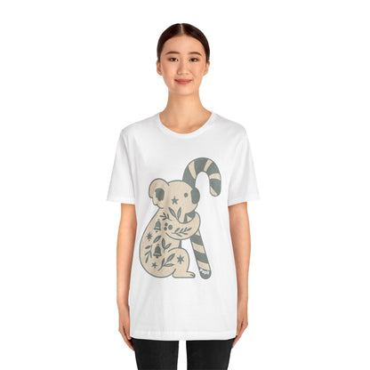 G'day Koala Christmas Tee, Cosy Botanical Unisex Aussie Holiday Shirt