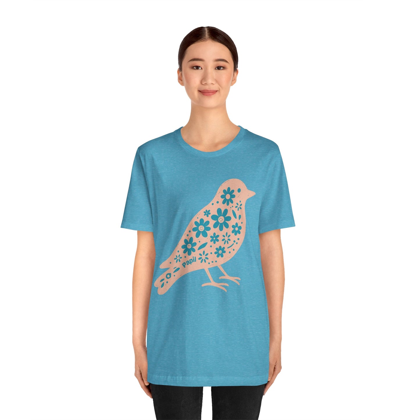 Little Bird, Big Charm — Floral Spring Bird Unisex Graphic Tee