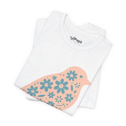 Little Bird, Big Charm — Floral Spring Bird Unisex Graphic Tee