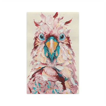 Cockatoo Watercolour Tea Towel | Quick-Dry Microfibre Kitchen Towel 16'' × 25''