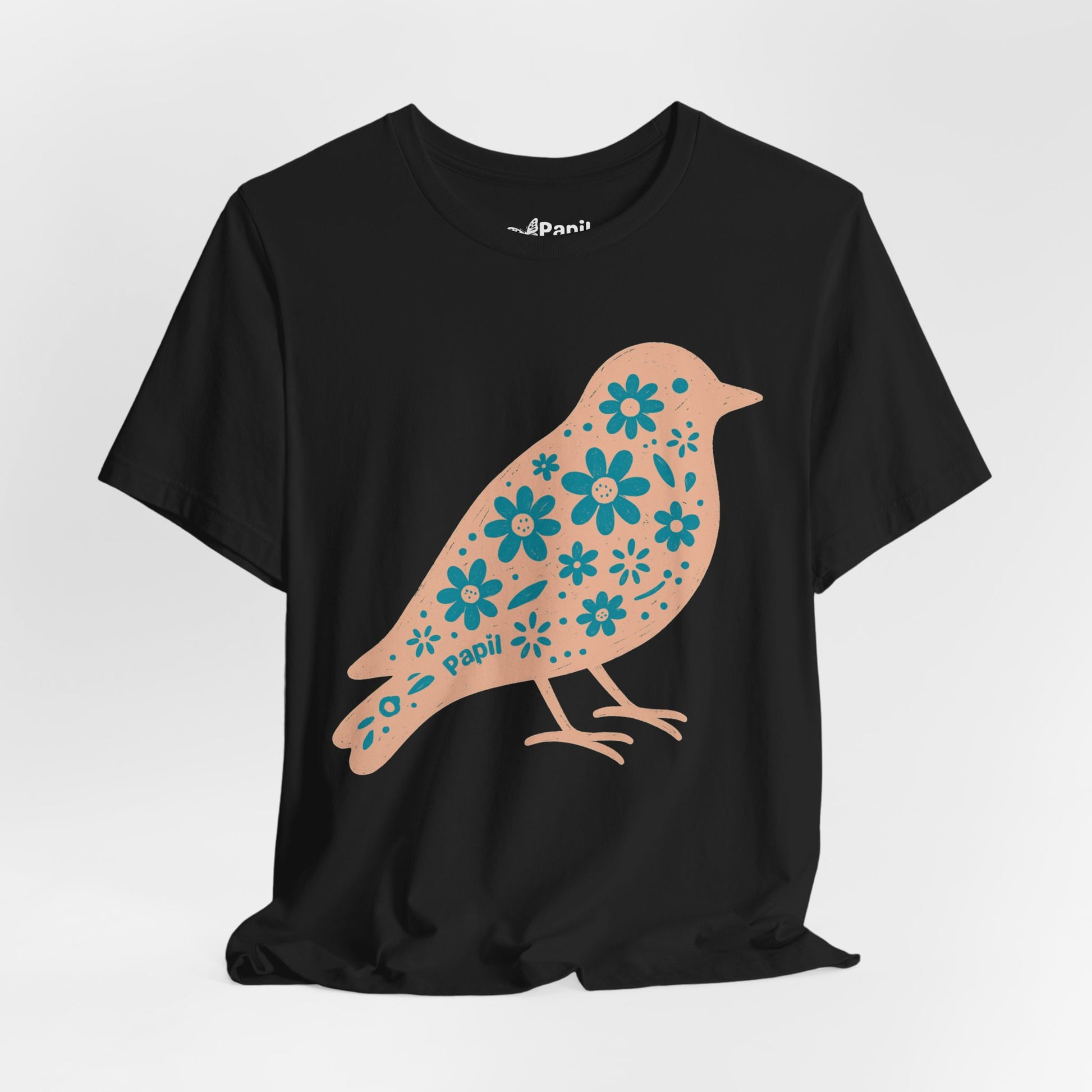 Little Bird, Big Charm — Floral Spring Bird Unisex Graphic Tee