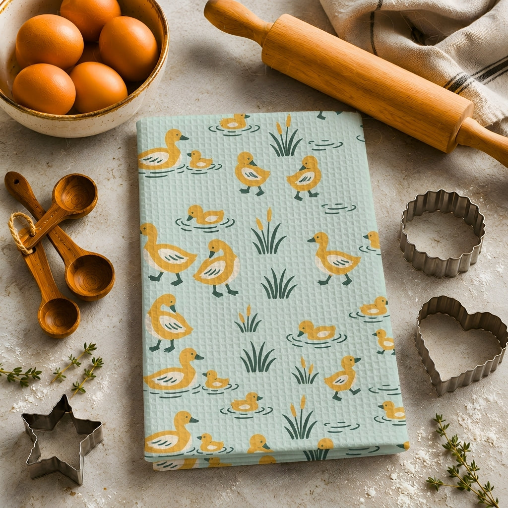 Duck Pond Tea Towel | Quick-Dry Microfibre Kitchen Towel