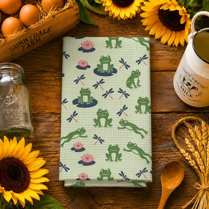 Frog Pond Tea Towel | Quick-Dry Microfibre Kitchen Towel