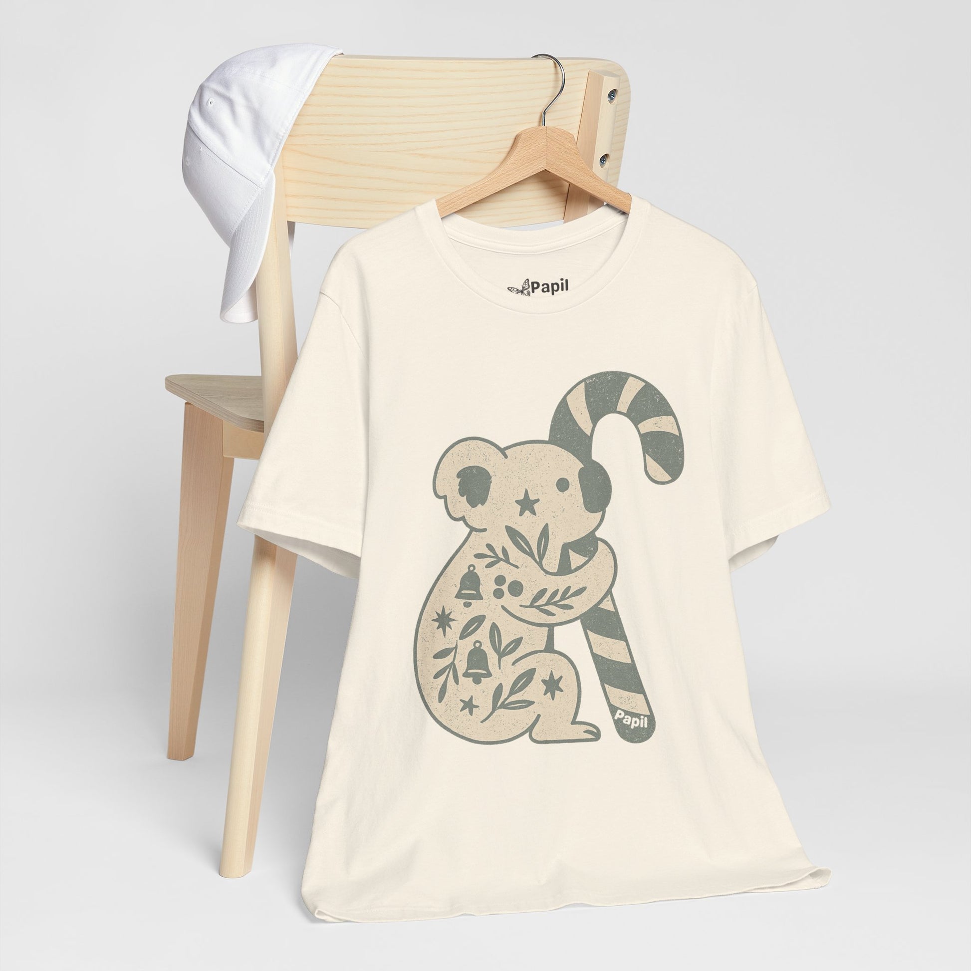 G'day Koala Christmas Tee, Cosy Botanical Unisex Aussie Holiday Shirt