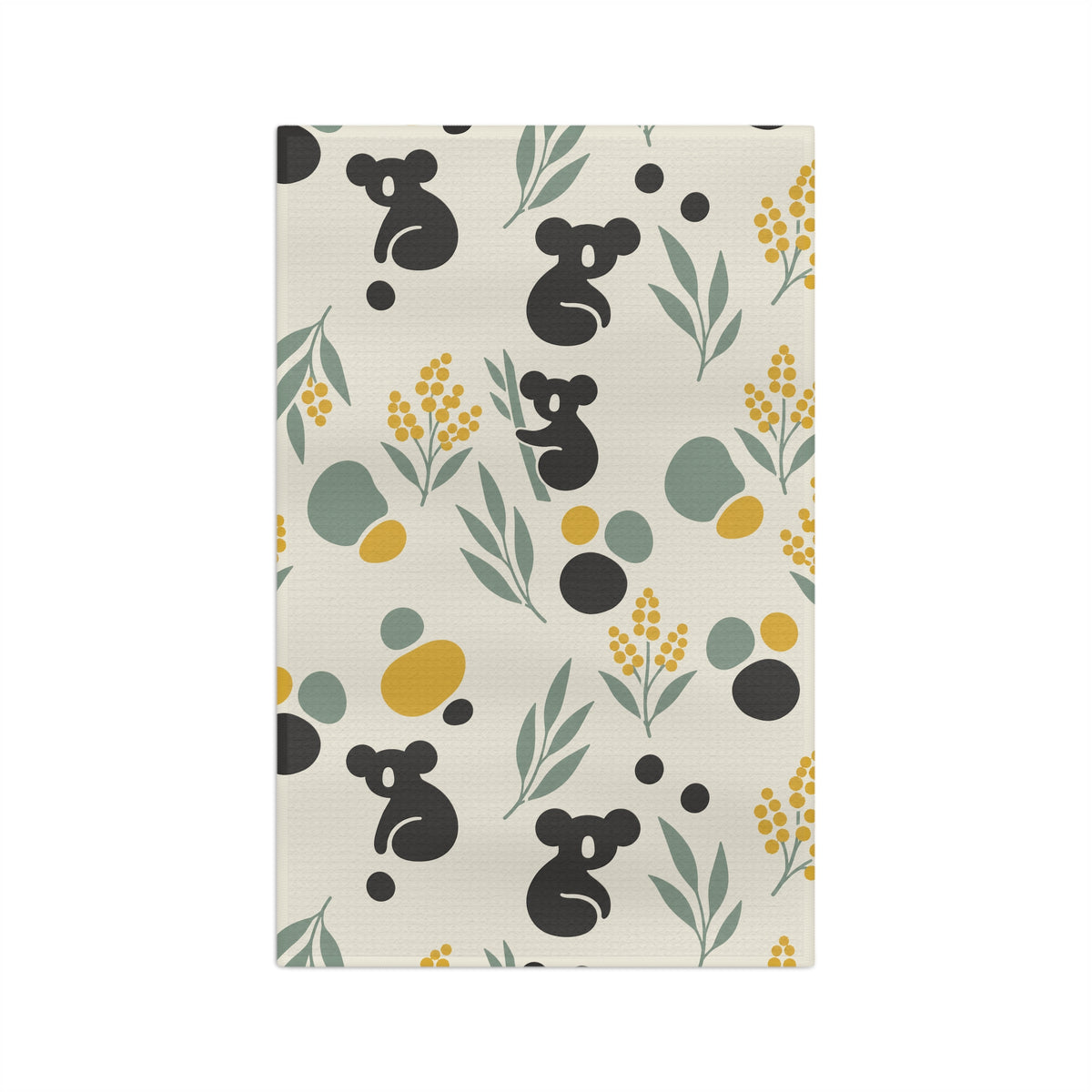 Koala & Wattle Tea Towel | Quick-Dry Microfibre Kitchen Towel 16'' × 25''