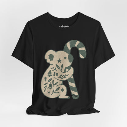 G'day Koala Christmas Tee, Cosy Botanical Unisex Aussie Holiday Shirt