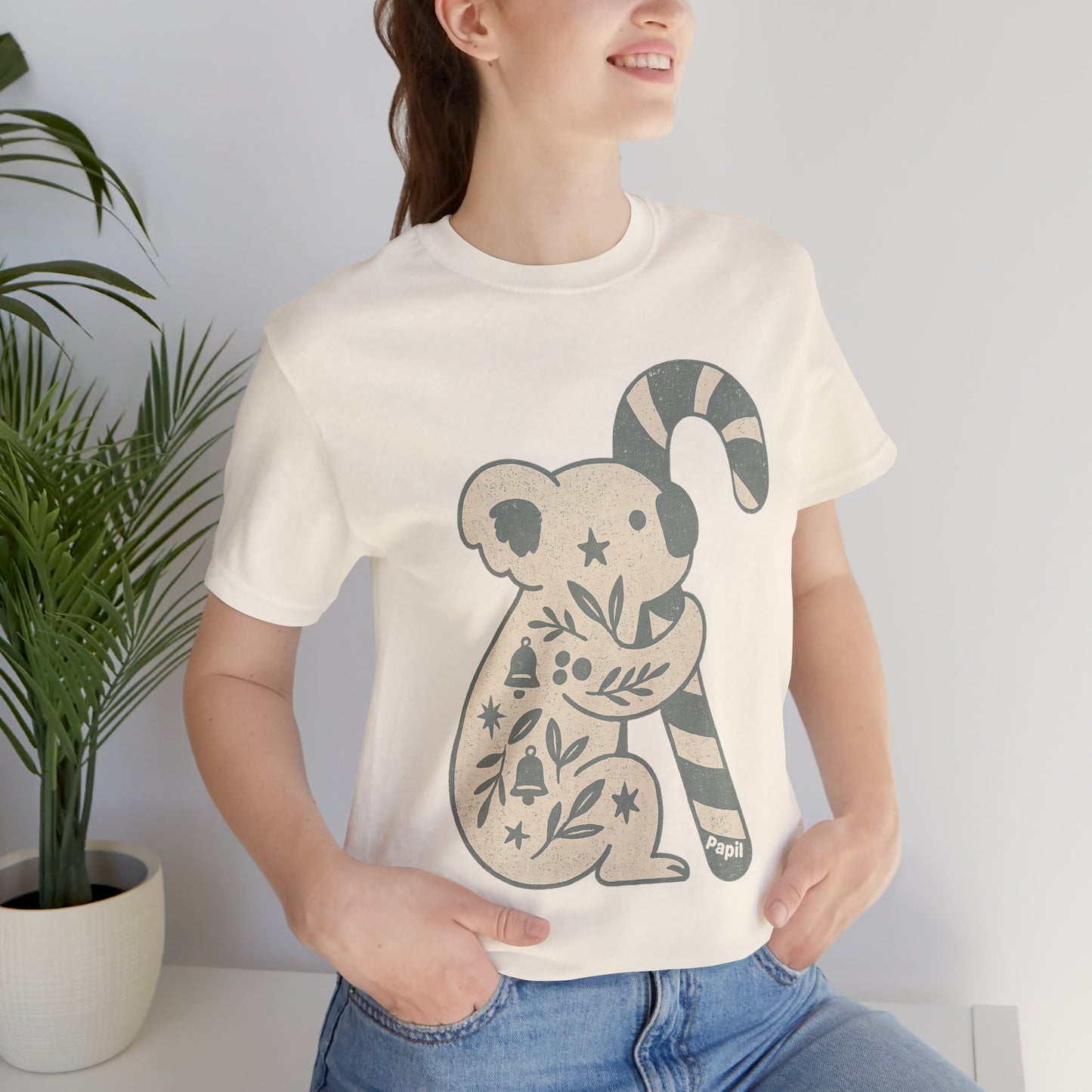 G'day Koala Christmas Tee, Cosy Botanical Unisex Aussie Holiday Shirt