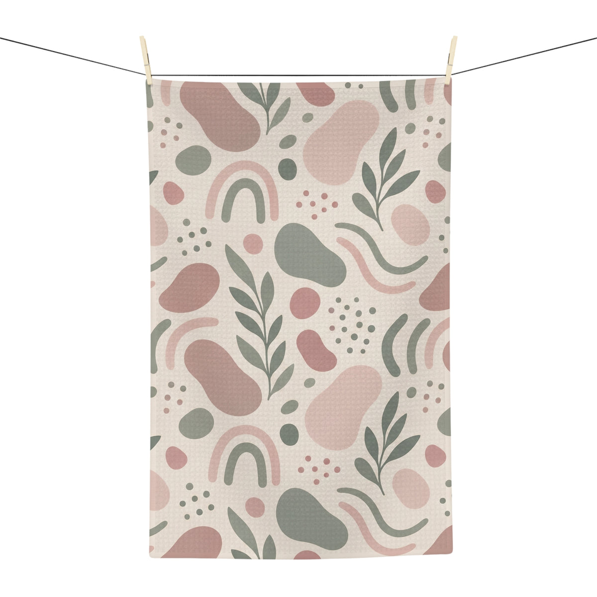 Boho Abstract Shapes Tea Towel | Quick-Dry Microfibre Kitchen Towel