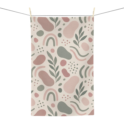 Boho Abstract Shapes Tea Towel | Quick-Dry Microfibre Kitchen Towel