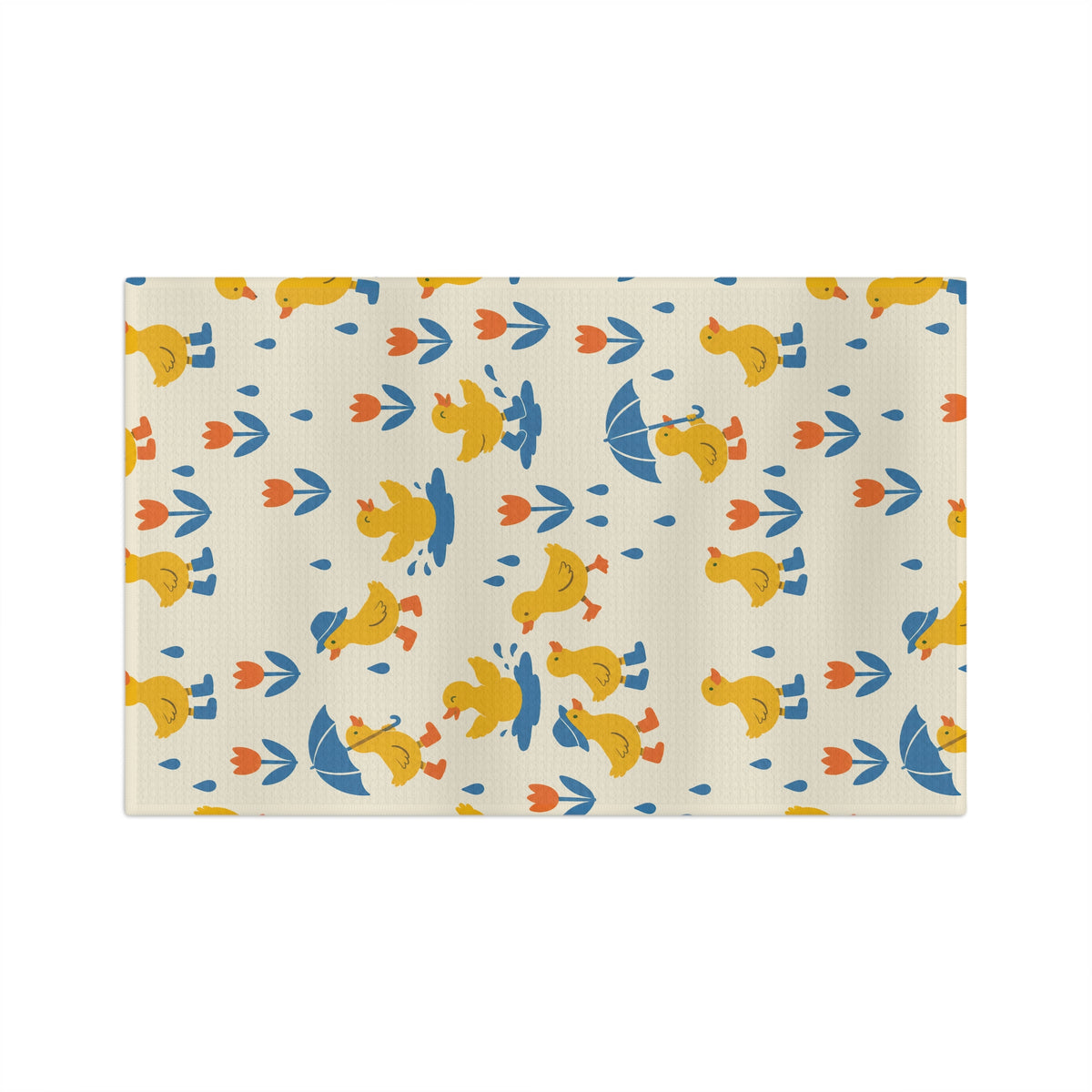 Rainy Day Ducklings Tea Towel | Quick-Dry Microfibre Kitchen Towel