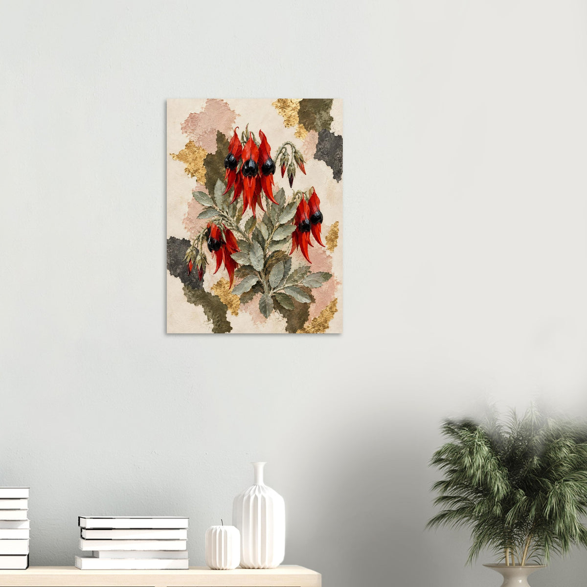 Sturt's Desert Pea Australian Native Flower Fine Art Poster