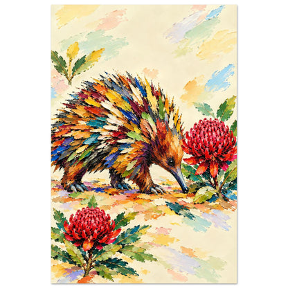 Echidna Painted Australian Animal Fine Art Poster 30x45 cm 12x18″