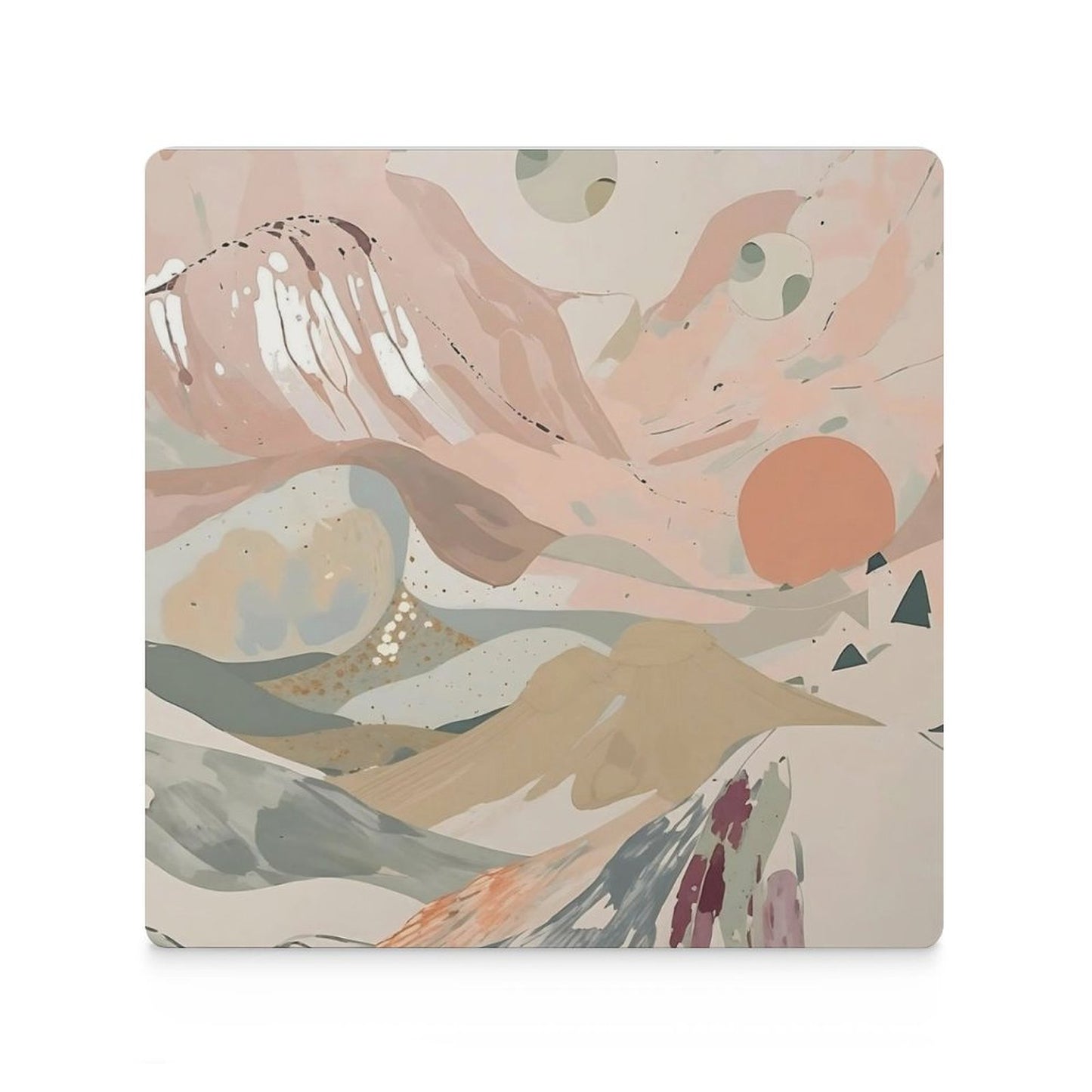 Celestial Dusk Dreamy Pastel Landscape Coasters — US-Made, Set of 4