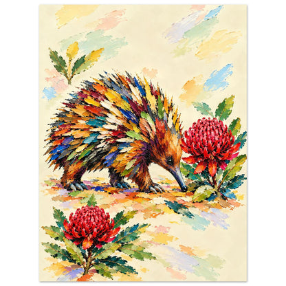 Echidna Painted Australian Animal Fine Art Poster 45x60 cm 18x24″