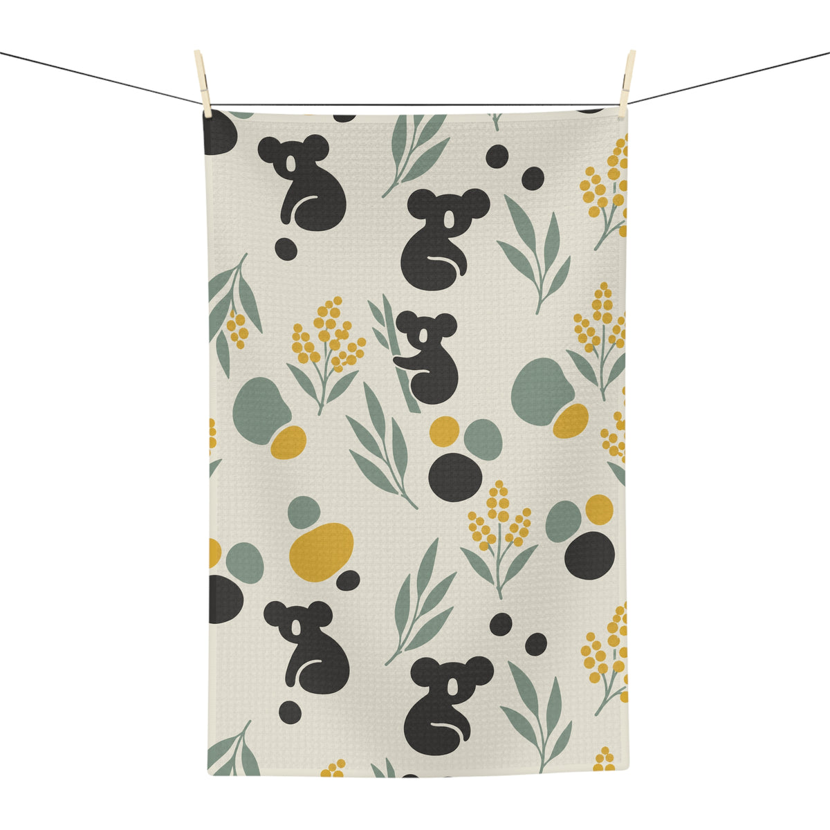 Koala & Wattle Tea Towel | Quick-Dry Microfibre Kitchen Towel