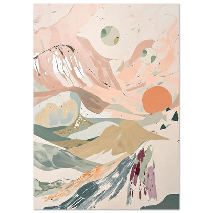 Celestial Desert Dreams Abstract Wall Art Poster A3 (29.7 x 42 cm)
