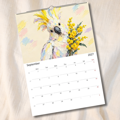 Australian Animals 2027 Wall Calendar | A3 UK Edition Colourful Painted Native Wildlife Calendar