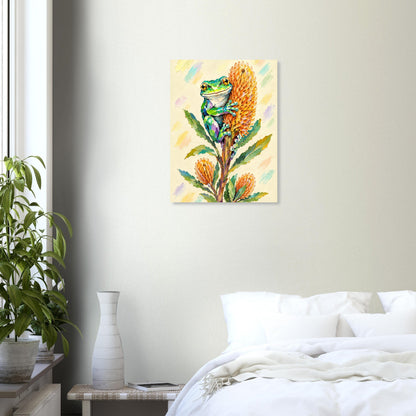 Green Tree Frog Painted Australian Animal Fine Art Poster
