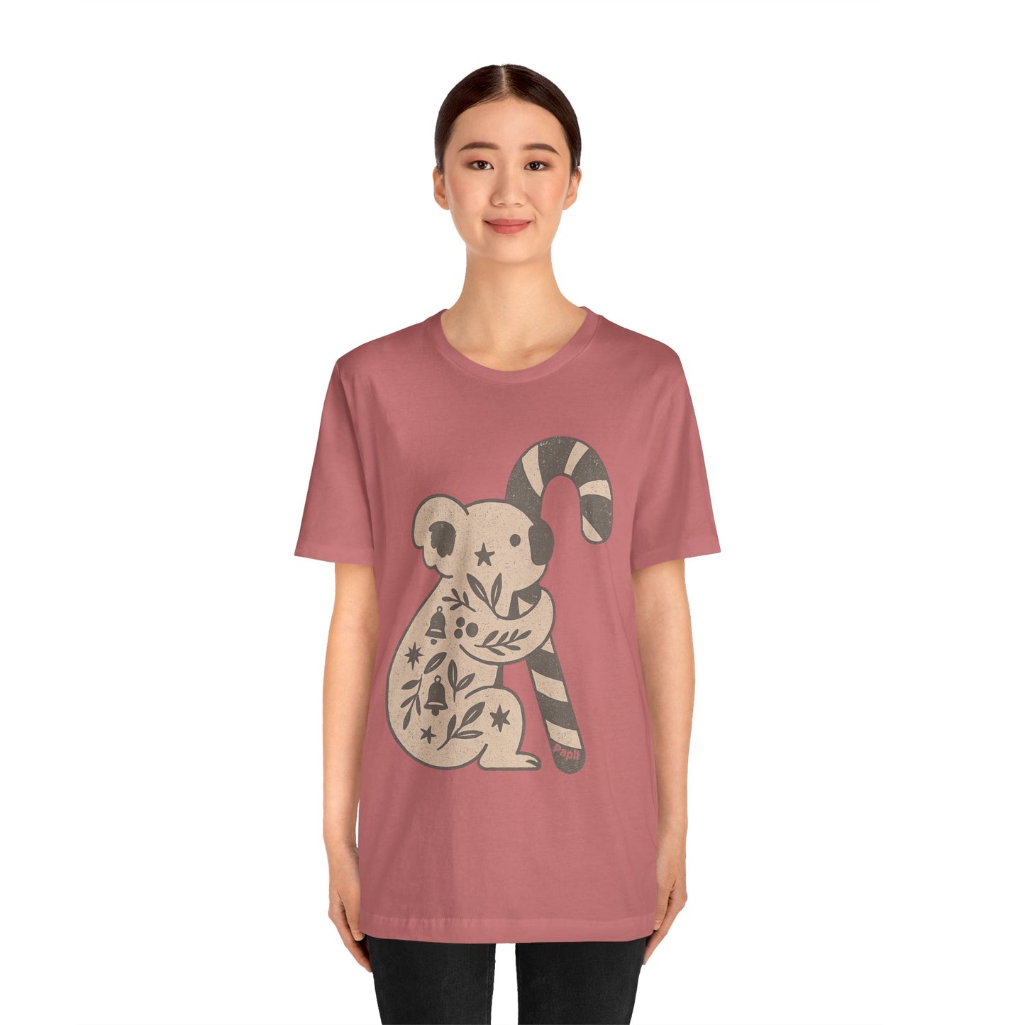 G'day Koala Christmas Tee, Cosy Botanical Unisex Aussie Holiday Shirt