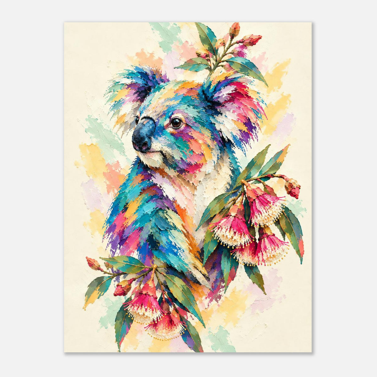 Koala Painted Australian Animal Fine Art Poster