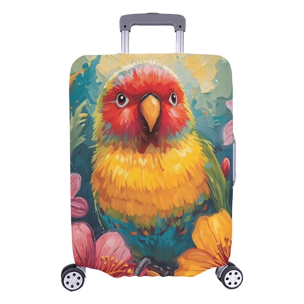 Tropical Lovebird Luggage Cover One Size ART00018 Luggage Cover (Large Size) (26"-28")