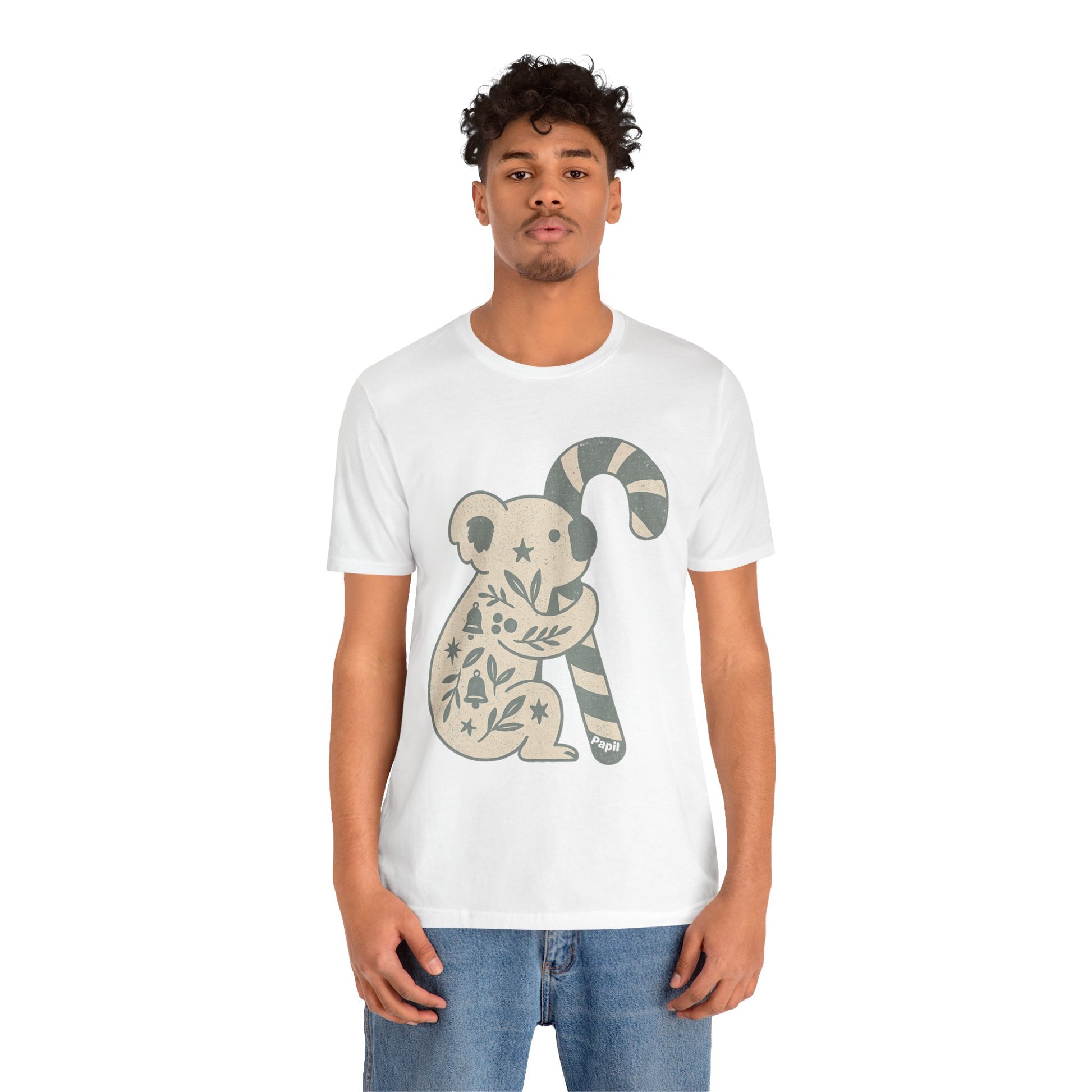 G'day Koala Christmas Tee, Cosy Botanical Unisex Aussie Holiday Shirt