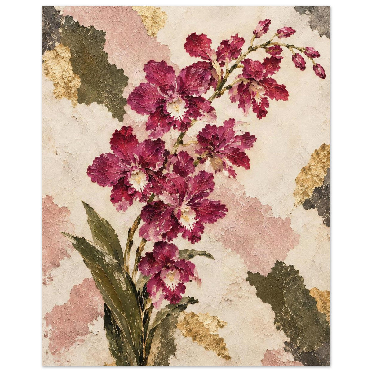 Cooktown Orchid Australian Native Flower Fine Art Poster 20x25 cm 8x10″