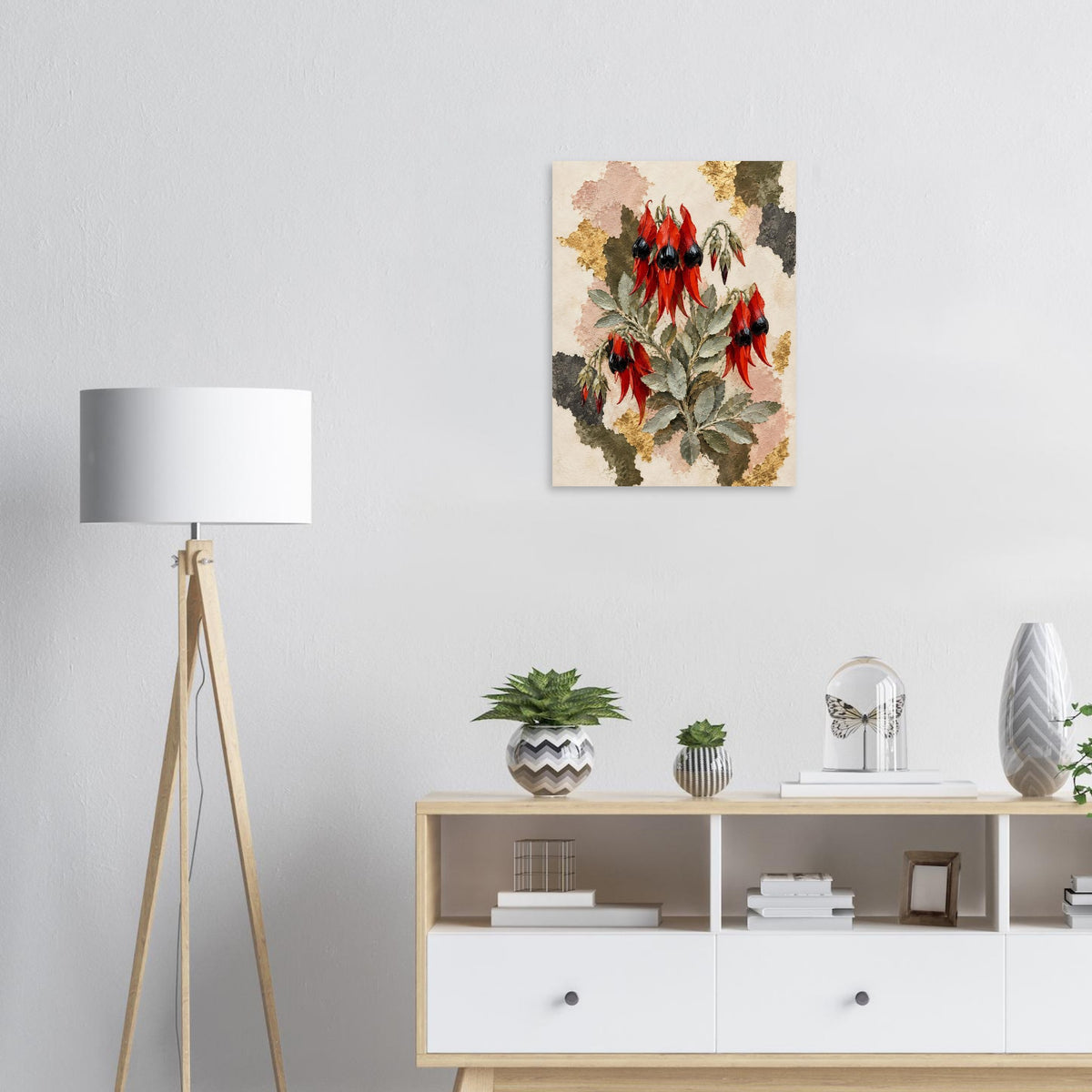Sturt's Desert Pea Australian Native Flower Fine Art Poster