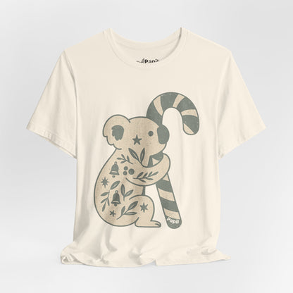 G'day Koala Christmas Tee, Cosy Botanical Unisex Aussie Holiday Shirt