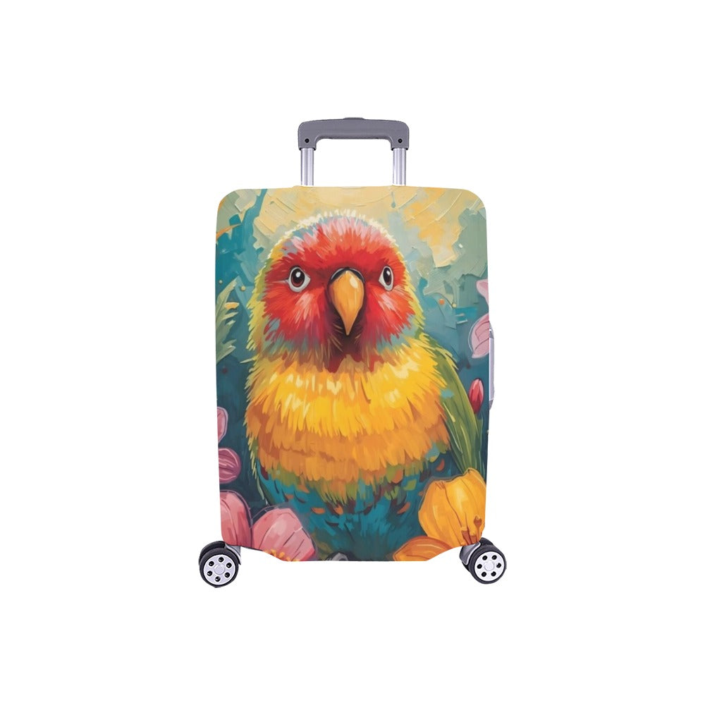 Tropical Lovebird Luggage Cover One Size ART00018 Luggage Cover (18"-21") (Small)