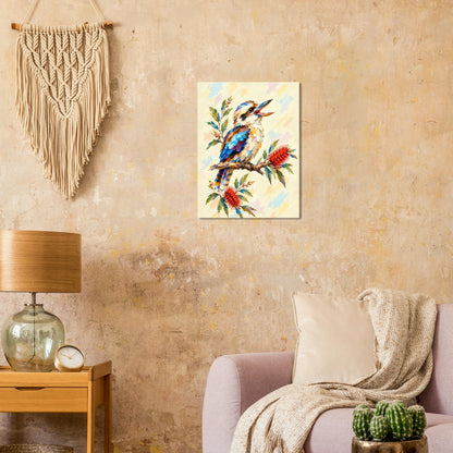 Kookaburra Painted Australian Animal Fine Art Poster