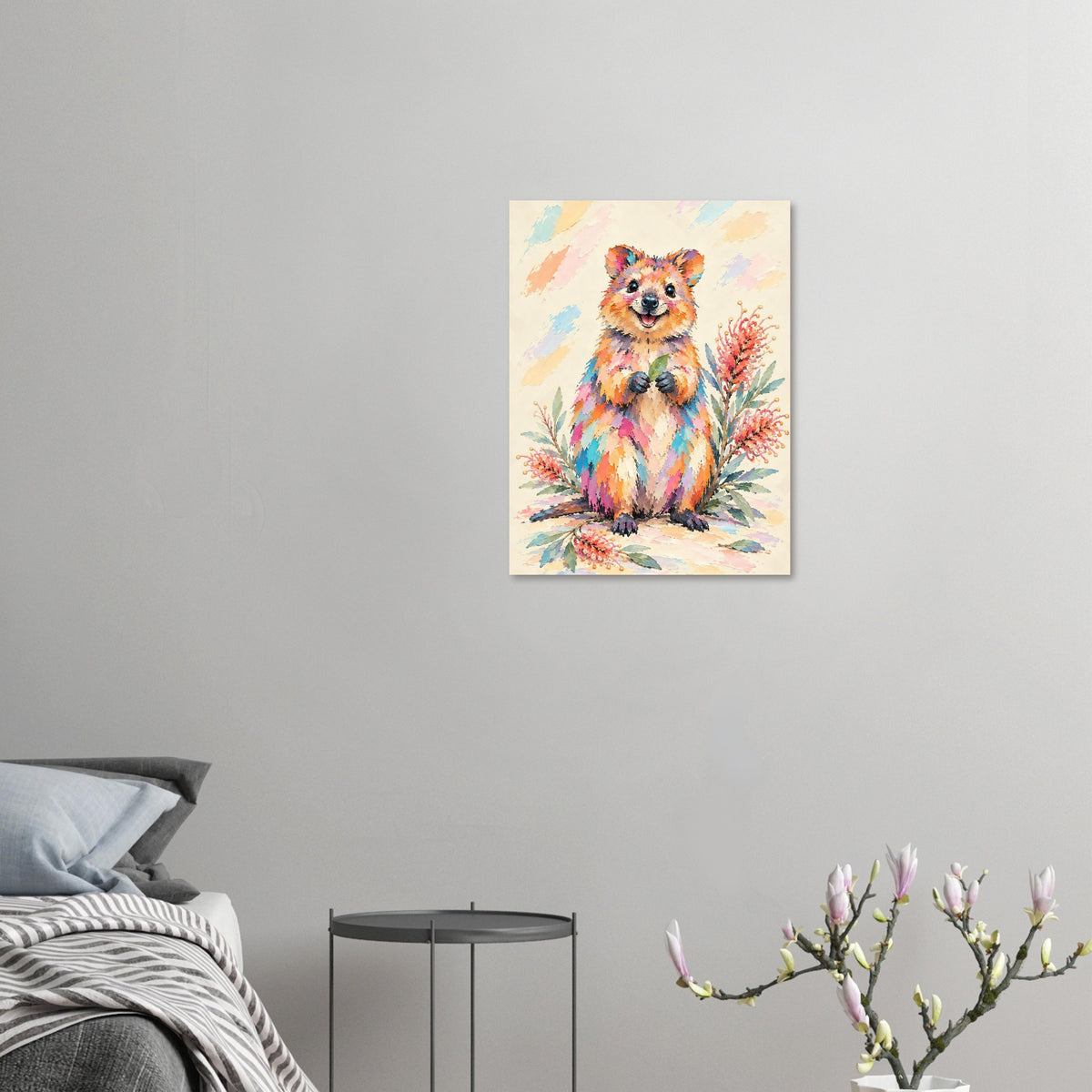 Quokka Painted Australian Animal Fine Art Poster